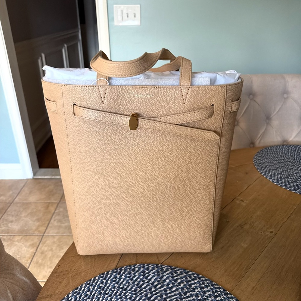 Veronica Beard Beige Leather Tote